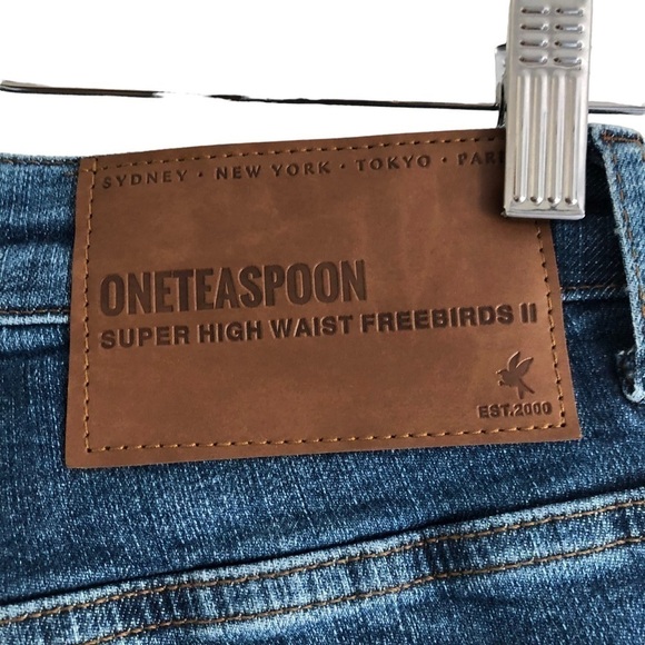 One Teaspoon Jeans Super High Waist Freebirds ll 28 NWT - Picture 5 of 15